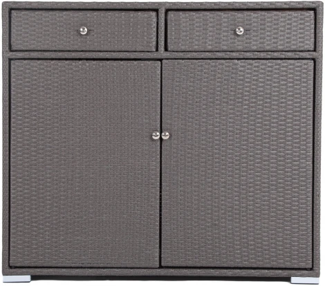 "Мальта" тумба плетеная из искусственного ротанга, цвет графит 4SIS арт.УТ-00002577