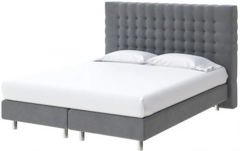 PROxSON Кровать Tallinn Boxspring Lift (Ткань: Велюр Monopoly Британский серый (996)) 200x200