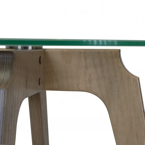 Стол журнальный Рилле 447 шимо/стекло прозрачное Mebelik 009585