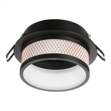 Встраиваемый светильник под лампу GX53 черный/золотой Wolta Rete WDL-GX53/12BG