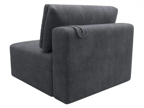 Модуль диван Лига-060 НПБ (ЛДСП,Брус,Фанера,Велюр/Темно-серый) Лига Диванов 129546