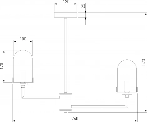 Потолочная люстра на штанге Eurosvet Pluto 60156/8 хром (220V)