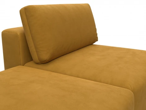 Модули диван и пуф Лига-060 НПБ (ЛДСП,Брус,Фанера,Велюр/Желтый) Лига Диванов 129602