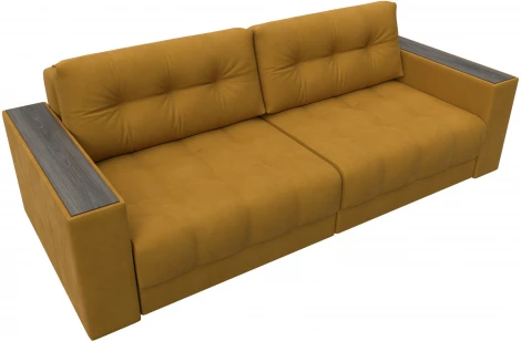 Диван прямой с декором Лига-049 НПБ Лига Диванов (Велюр) арт.128393