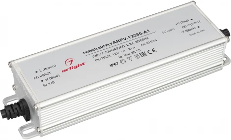 Блок питания ARPV-12250-A1 (12V, 21A, 252W) (IP67 Металл) 031513