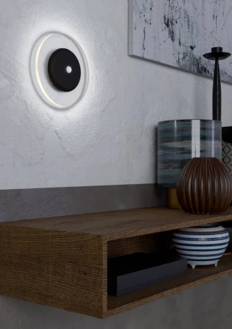 Настенный светильник Eglo Trepella 75884 с аккумулятором, сенсорный 0,7W(LED), 3000K, 85lm, сталь, черн/пластик, прозрачн.