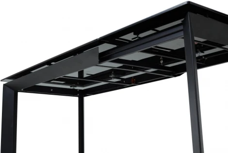 Стол CREMONA 140 KL-116 Черный мрамор матовый, итальянская керамика/ черный каркас М-City