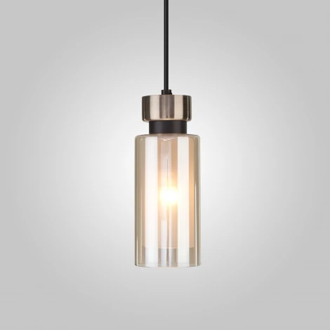 Подвесной светильник Eurosvet Amado 50115/1 черный (220V, на проводе, круглые)