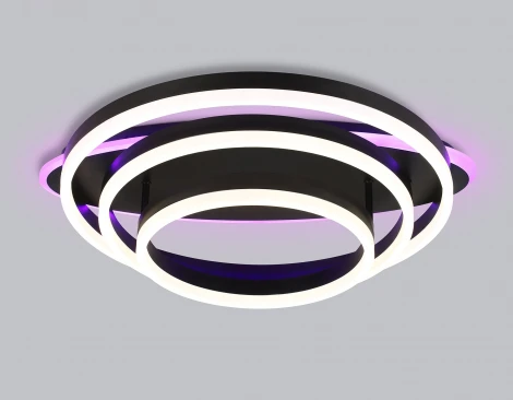 Потолочный светодиодный светильник с пультом Ambrella Acrylica Disk FA8524 (220V, умный дом - Smart Life, круглые)