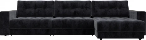 Диван угловой с декором Лига-049 НПБ Лонг Лига Диванов (Велюр) арт.128313