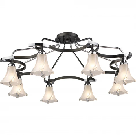 Потолочная люстра N-Light 470 470-08-13 chrome + dark wengue