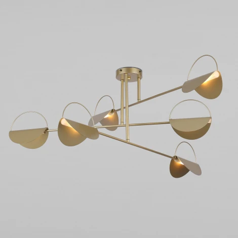 Потолочная люстра Wi-Fi на штанге Eurosvet Grazia 70148/6 (220V, управление смартфоном, голосовое управление, умный дом - Minimir Home, Алиса, Маруся, Салют)