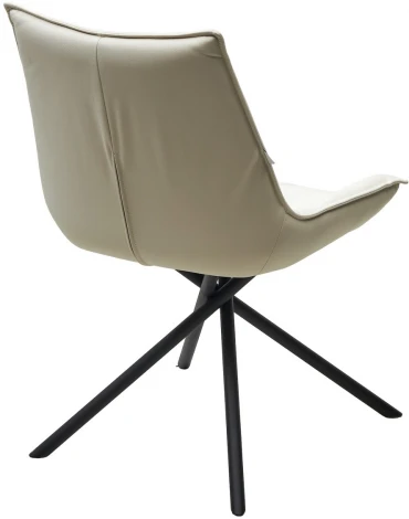 Стул M-City ОСЛО Atmocfera 010 Бежевый / Orakul 160 Белый / Черный каркас