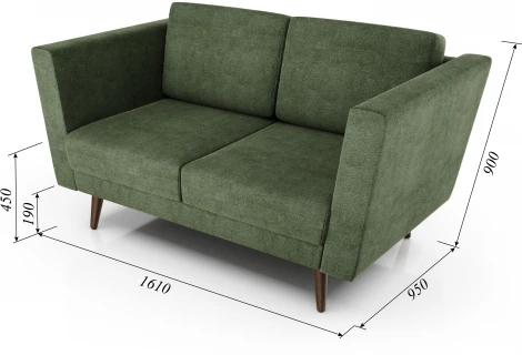 Диван Arsko Гуннар зеленая рогожка