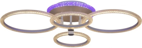 Потолочная люстра светодиодная на штанге с пультом Reluce 20548-0.3-2+2+1 (220V, кольцо)