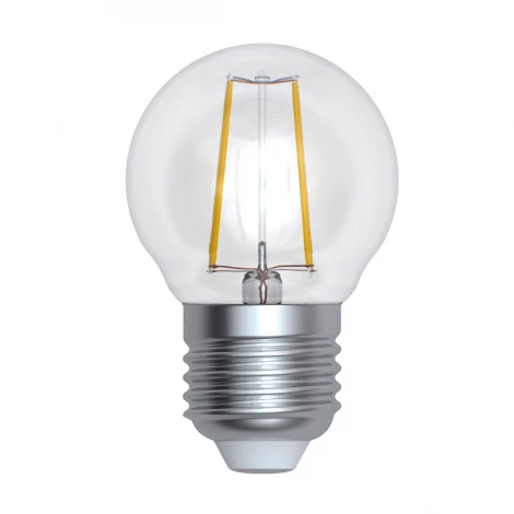 Лампочка светодиодная шар прозрачная E27 9W 4000K Uniel LED-G45-9W/4000K/E27/CL PLS02WH