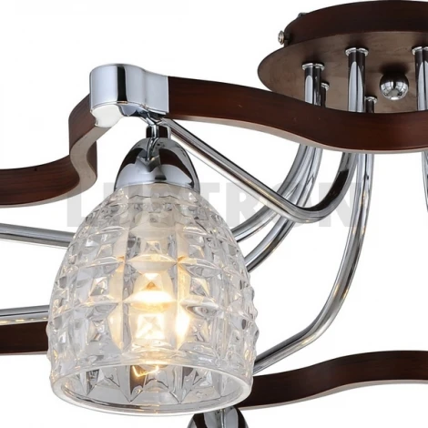 Потолочная люстра N-Light 415 415-08-13 chrome + walnut