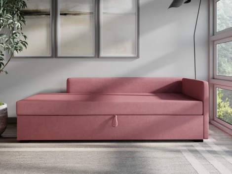 Диван-кровать Arsko Велес Угол правый велюр коралловый