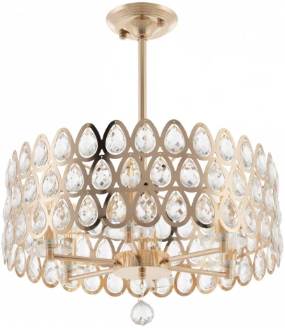 Потолочная люстра хрустальная на штанге Arte Milano Sorrento-1019 371019/6/300/490 GD (220V)