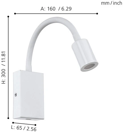 Бра для чтения Eglo Tazzoli 96566 (LED, 220V, выключатель)