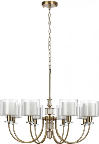 Подвесная люстра Odeon Light Saga 5088/8 античная бронза/стекло E14 8*40W (220V, на цепи)