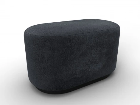 Пуф 007 (ДСП,Фанера/Пластик/Велюр/Темно-серый) Лига Диванов 132381