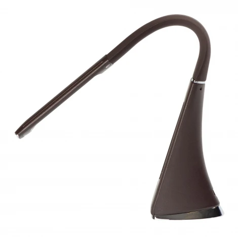 Офисная настольная лампа с термометром Uniel TLD-542 Brown/LED/300Lm/5000K/Dimmer (220V, диммер, сенсорный выключатель)