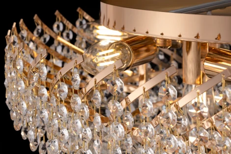 Потолочная люстра буше Maytoni Karolina DIA120-09-G (220V, хрусталь)