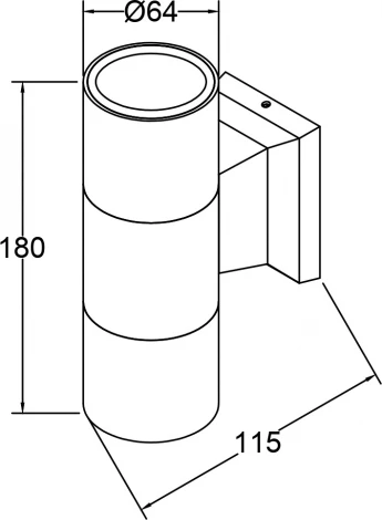 Настенный светильник уличный Maytoni Bowery O574WL-02W (220V, IP54)