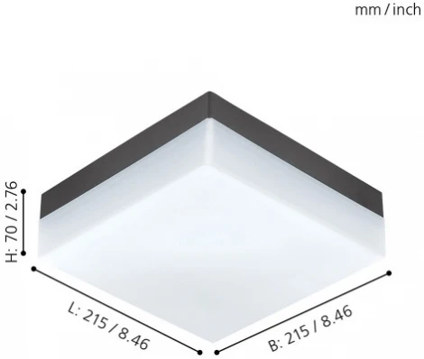 Потолочный светильник уличный Eglo Sonella 94872 (LED, 220V, куб, IP44)