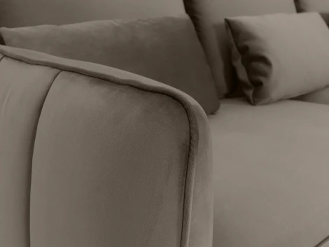 Диван Amsterdam трехместный ОГОГО (арт.583334), (Ткань/Светло-коричневый)