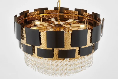 Подвесная люстра Lumina Deco Molina LDP 7045-600 BK+GD (220V)