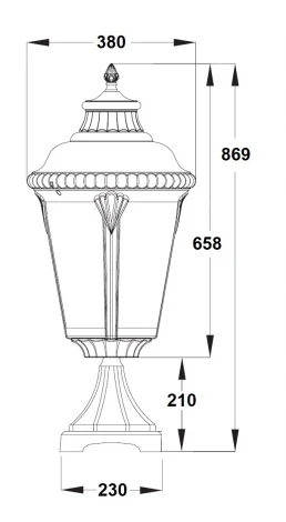 Наземный фонарь Oasis Light MUNICH 2L 79754L SB3L Bl