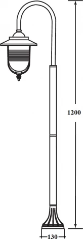 Наземный фонарь Oasis Light TITAN 84706 Bl (220V, IP44)