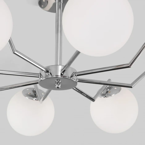 Умная потолочная люстра на штанге Eurosvet Frost 70154/8 хром (220V, шарики)