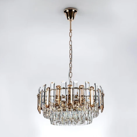 Подвесная люстра хрустальная Modelux MODELUX ML.9006.9 GD-BR
