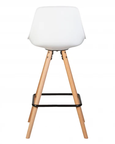Стул полубарный RONNI (ножки светлый бук, белый (ZL-W-02))