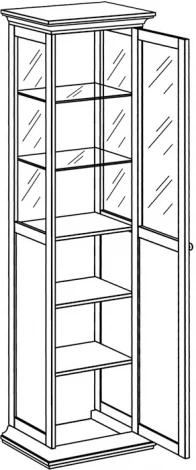 Шкаф-витрина однодверный ОГОГО 331031