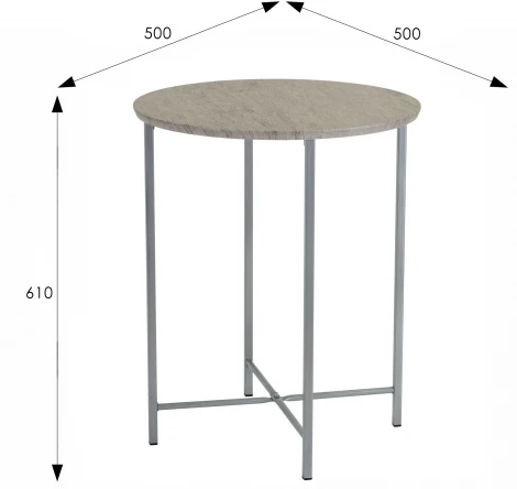 Стол журнальный BeautyStyle 16 серый шпат/металлик от фабрики Mebelik