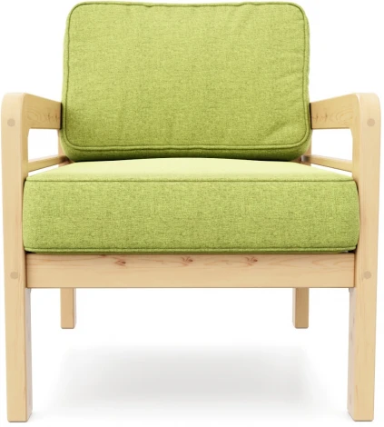 Кресло Arsko Бергер сосна рогожка зеленая