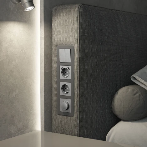 Рамка на 4 поста Acrylic (графит) Werkel W0042704 (a062132)