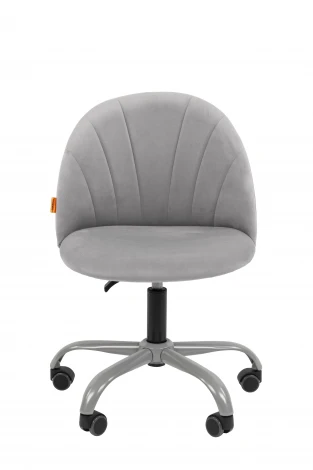 Кресло Chairman Home 117 Россия ткань Т-53 св. серый, серая крестовина