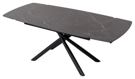 Стол RIVOLI 140 MATT BLACK MARBLE SINTERED STONE/ BLACK