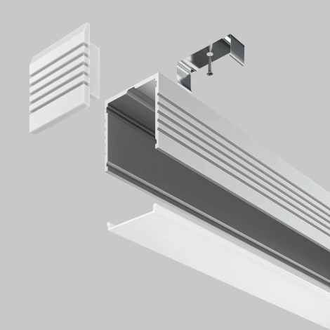 Алюминиевый профиль накладной 35x35 Maytoni Led Strip ALM-3535A-S-2M