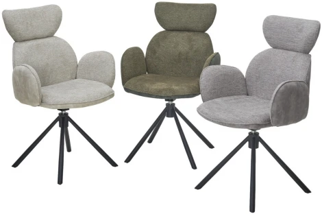 Стул M-City VARDY 360 град.поворот. Brego-77 Зеленый, ткань/ 7525-156 Зеленый, велюр/Черный