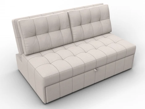 Диван прямой Лига-107 (140) (ЛДСП,Брус,Фанера,Замша/Бежевый) Лига Диванов 134931