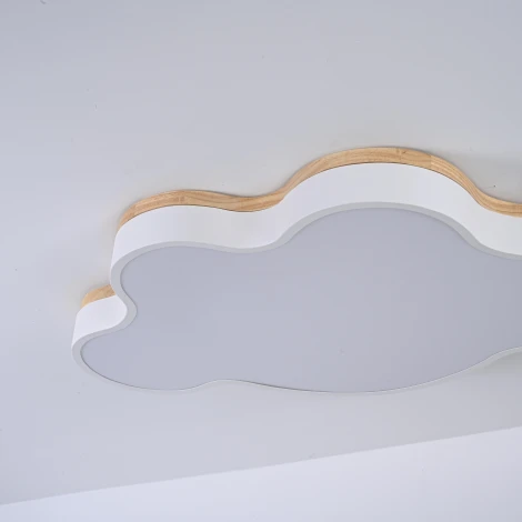 Потолочный светильник Wi-Fi Cloud Eco D83 White By ImperiumLoft Cloud-Eco01 (для детской, LED, 220V, голосовое управление, умный дом - Алиса, тучи)