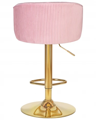 Стул барный DOBRIN DARCY GOLD (розовый велюр (1922-16)) 5025_GoldBase-LM GOLD, цвет сиденья розовый (1922-16), основания золото