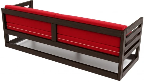 Диван Arsko Магнус Б венге велюр красный