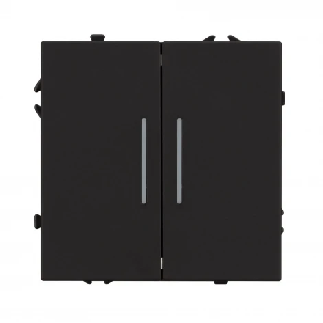 Механизм выключателя двухклавишный проходной LED SWT-NOBE-MKP2-SFPL-L-BK (230V, 10A) (Arlight) 054267